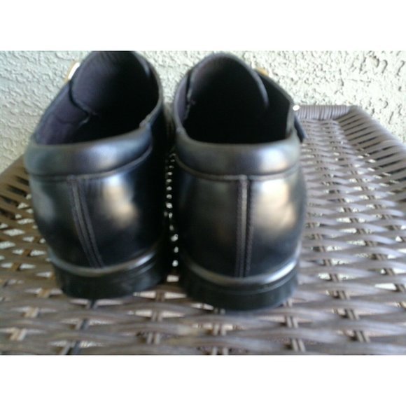 DONALD J PLINER Black Leather Monk Buckle‎ Strap Dress Shoes Men 8M